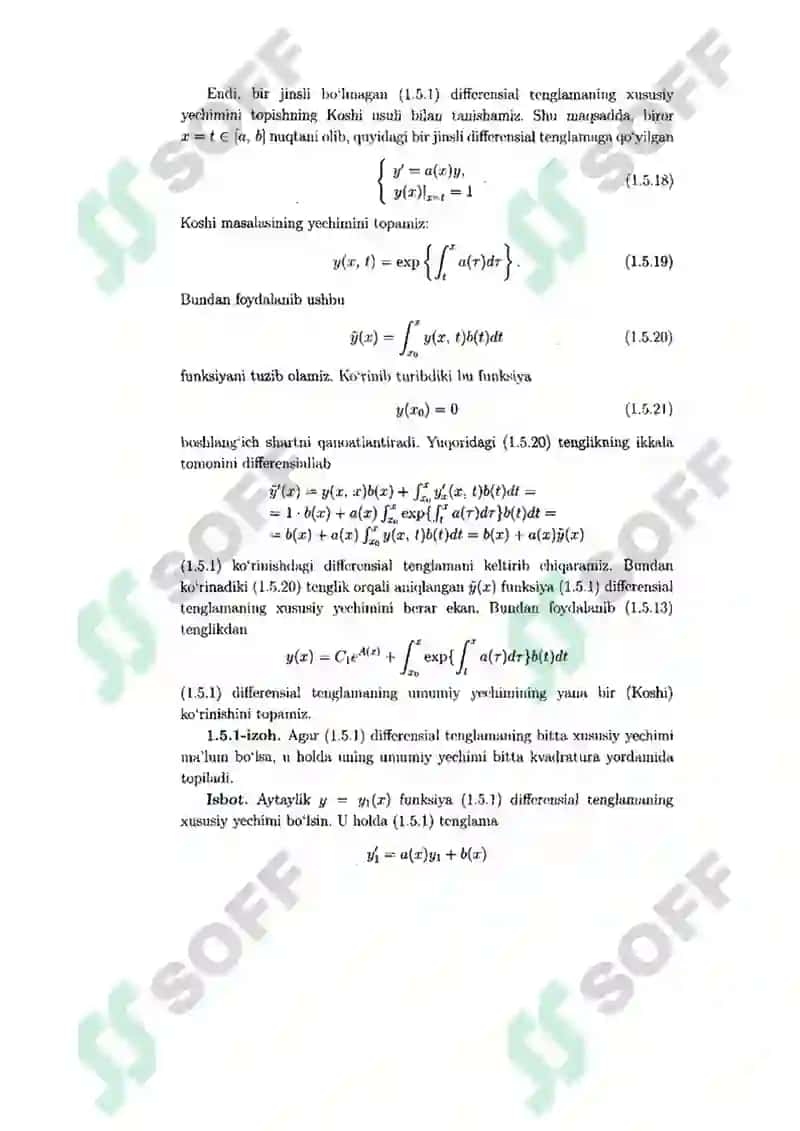 Chiziqli differensial tenglamalar.  2 soat ma’ruza. 4