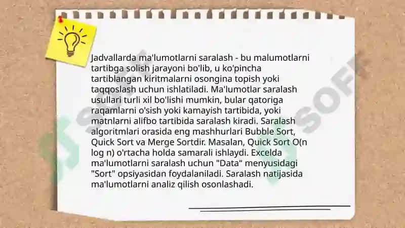 Iqtisodiy axborotlarni jadval redaktori vositalaridan foydalangan holda qayta ishlash dasturlari 4