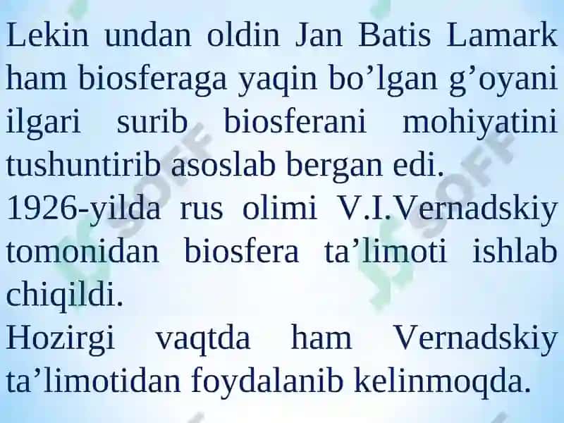Biosfera mavzusida slayd 4