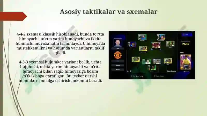 Futbol oʼyini taktikasi 4