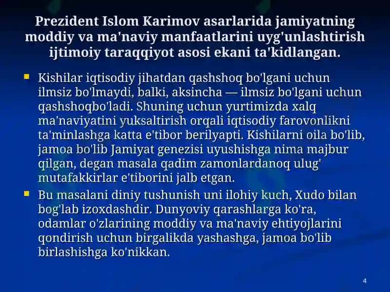 Jamiyat falsafasi 4