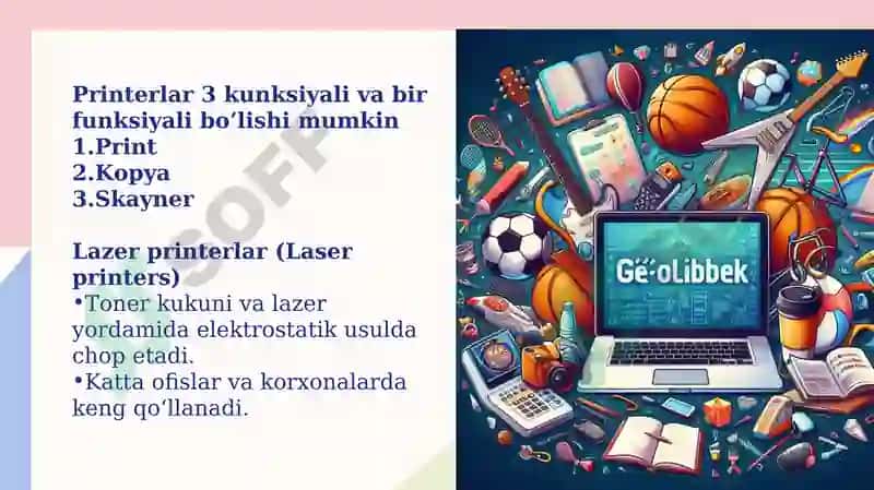 Purkovchi va Lazerli printerlarning ishlash prinsplari 4