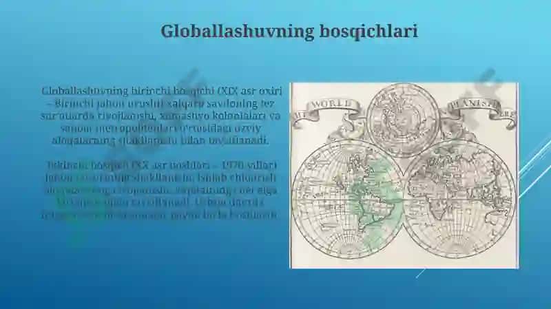 Globallashuvning mohiyati va o'ziga xos xususiyatlari 4