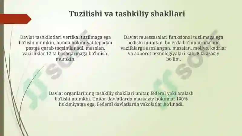 Davlat Tashkilotlarining Mohiyati va Tuzilishi 4