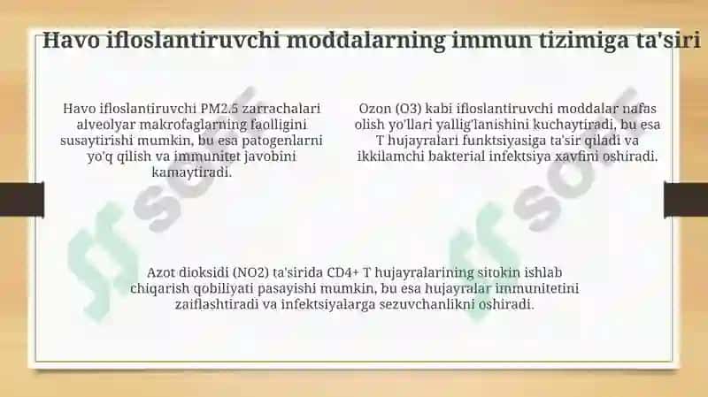 Kasalxonada yuqadigan infeksiyalar va havo ifloslanishi muammosi 4