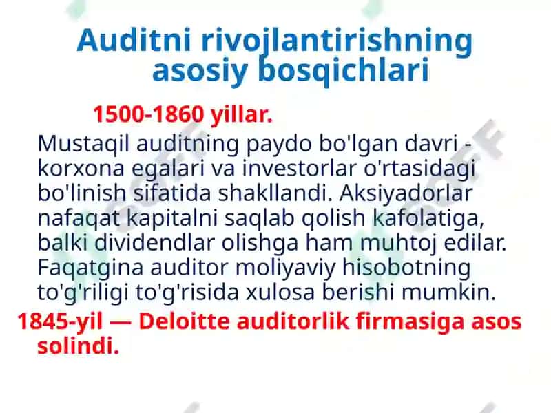 Auditorlik faoliyatining xalqaro tajribasi 4