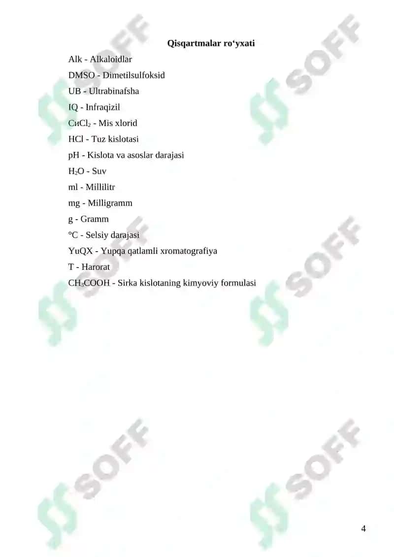 COLCHICUM KESSELRINGII O‘SIMLIGI TARKIBIDAN KOLXAMINNI AJRATIB OLISH TEXNOLOGIYASINI TAKOMILLASHTIRISH VA UNING HOSILALARI SINTEZI 4