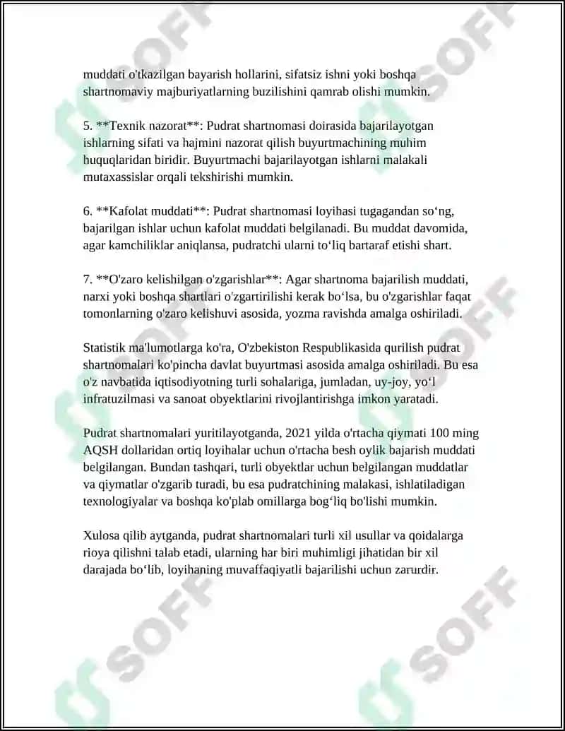 O'ZBEKISTON RESPUBLIKASI BUXGALTERIYA HISOBINING MILLIY STANDARTLARI (17SONLI BHMS) “KAPITAL QURILISHNING PUDRAT SHARTNOMALARI”NI TASDIQLASH 4