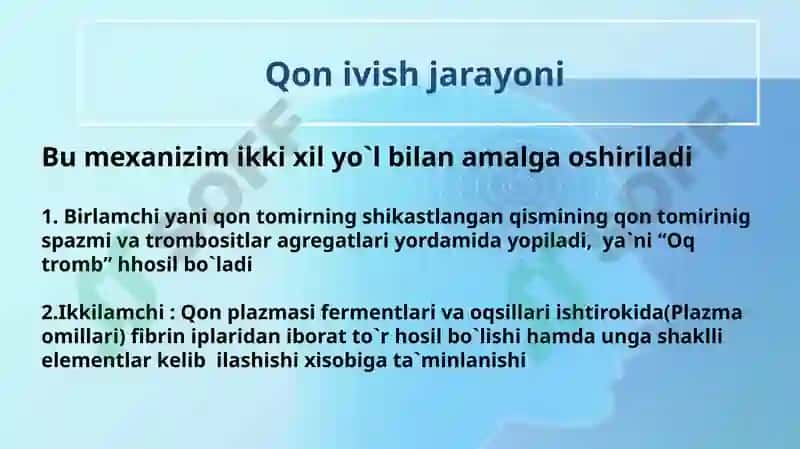 Qon ivish tizimi laborator diagnostikasi 4