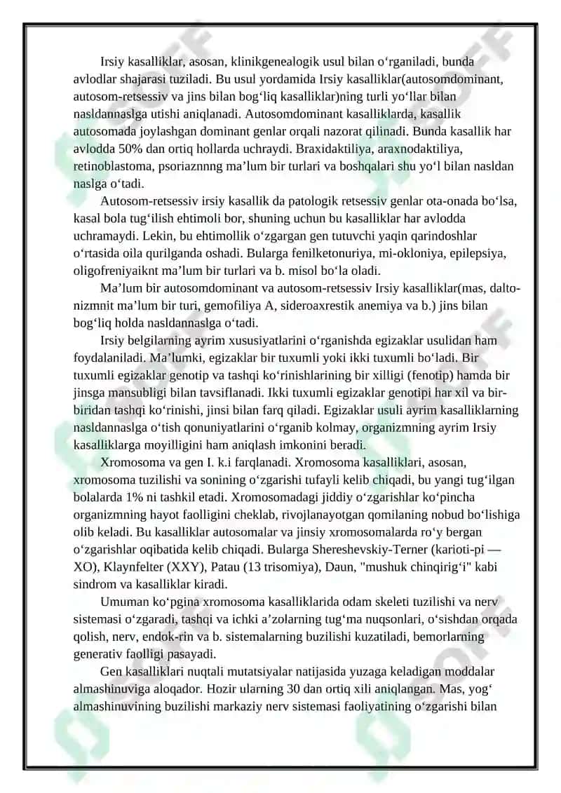 Irsiy kasalliklarn davolashda genomikaning roli 4