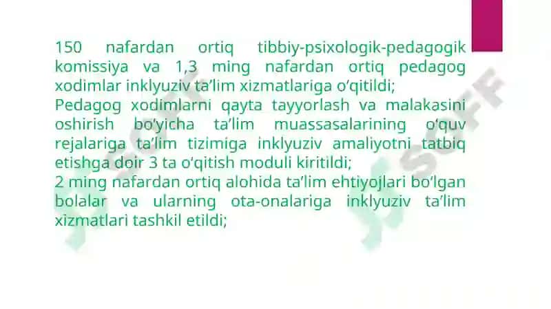 IMKONIYATI CHEKLANGAN BOLALARNI INKLYUZIF TA'LIM VA TARBIYALASH KONSEPSIYASI 4
