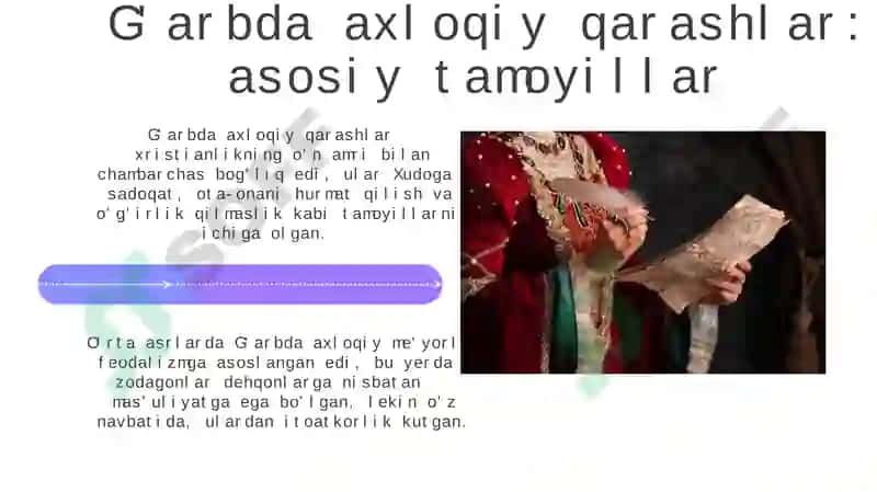O'rta asrlarda sharq va g'arbdagi axloqiy qarashlar 4
