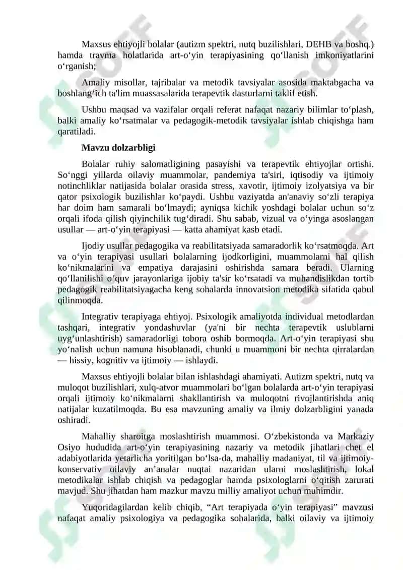 Art terapiyada o'yin terapiyasi 4