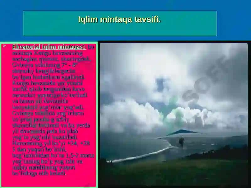Afrika materigining iqlimi va ichki suvlari 4