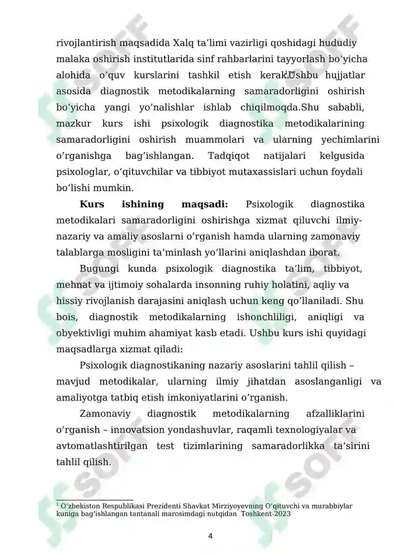 RUS PSIXOLOGIYASIDA DIAGNOSTIK METODIKALARDAN FOYDALANISHNING SAMARADORLIGINI OSHIRISH 4