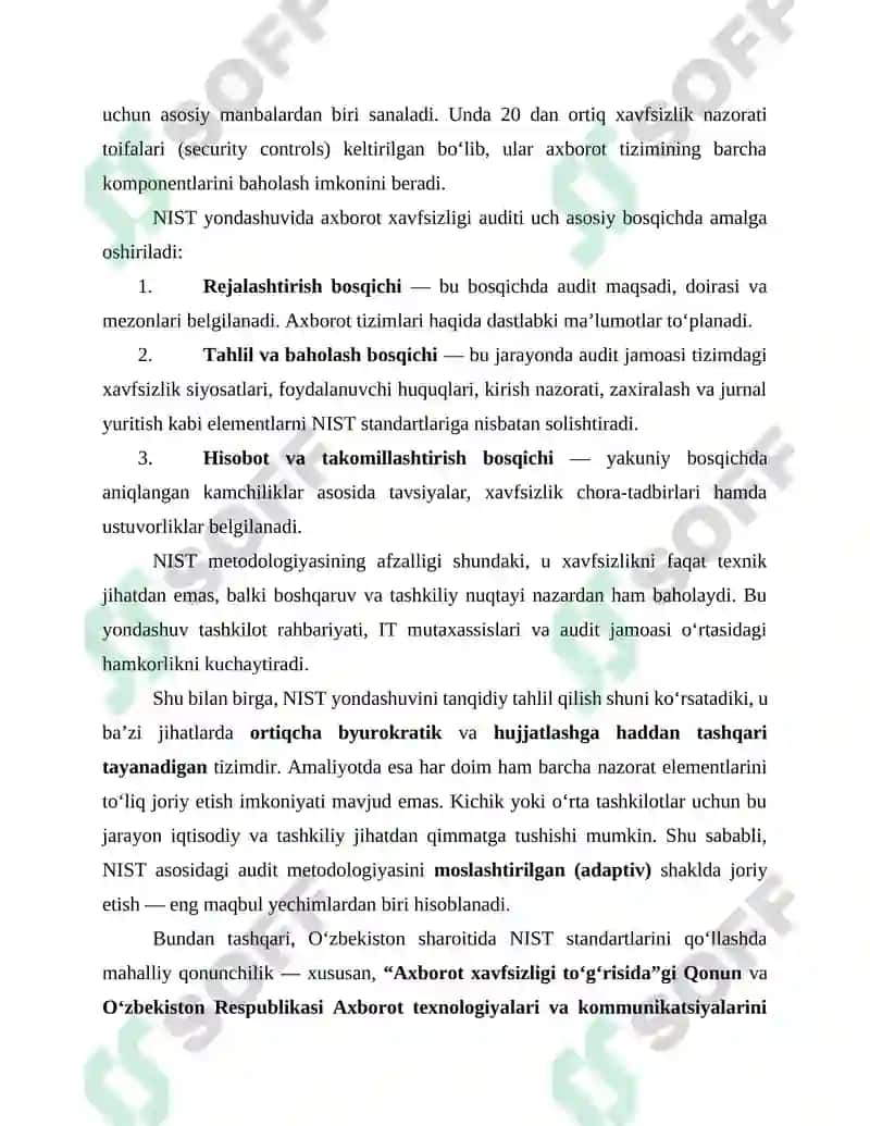 NIST Standartlari Asosida Xavfsizlik Auditi Tizimi 4