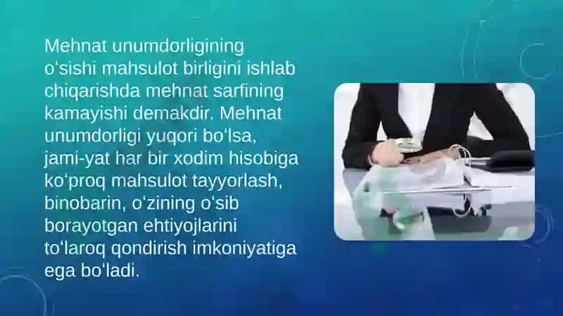 Mehnat unumdorligi va mehnat resurslari 4