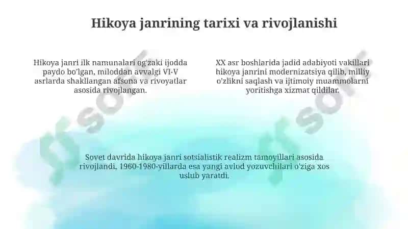 Hikoya janri va badiiy tahlili 4