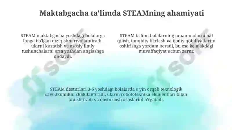 STEAM ta'lim texnologiyasi 4