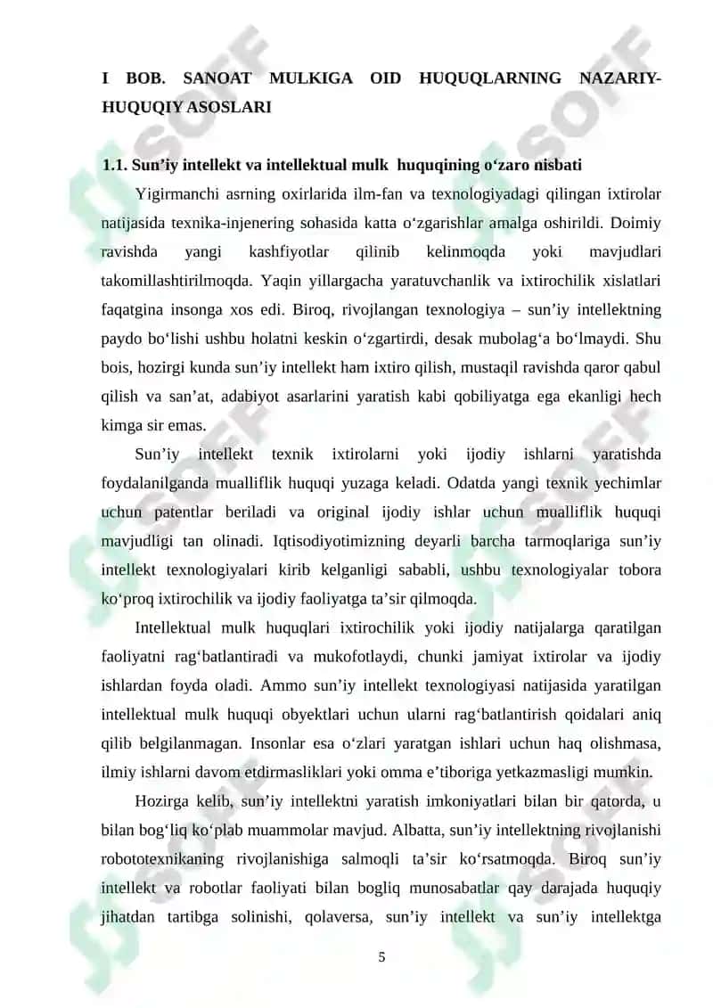 SANOAT MULKIGA BO'LGAN HUQUQ (IXTIRO,FOYDALI MODEL,SANOAT NAMUNASIGA BO'LGAN HUQUQ)NI TARTIBGA SOLISHNI HUSUSIYATLARI 4