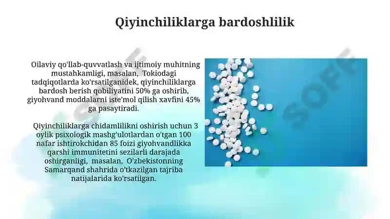 Giyohvandlikning oldini olish omillari 4
