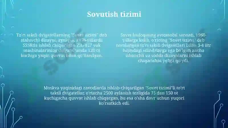 To'rt taktli dvigatellarning ishlash prinsipi 4