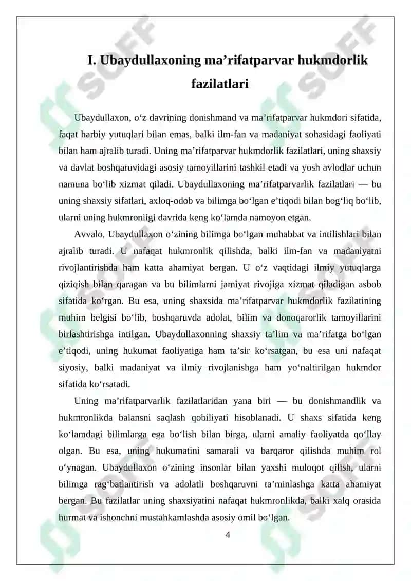 Ubaydullaxon maʼrifatparvar hukmdor va sarkarda 4