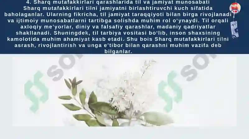 Sharqmutafakkirlarining til shakllanishi 4