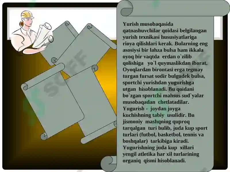 Sportcha yurish bo‘yicha mashg‘ulotlarni tashkil etish va olib borish 4