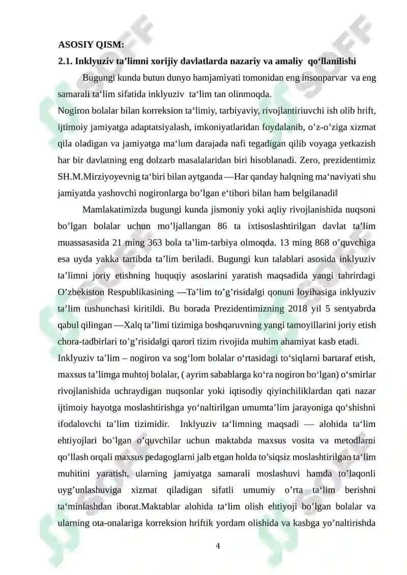 INKLYUZIV TA’LIM BO‘YICHA CHET EL TAJRIBASI 4