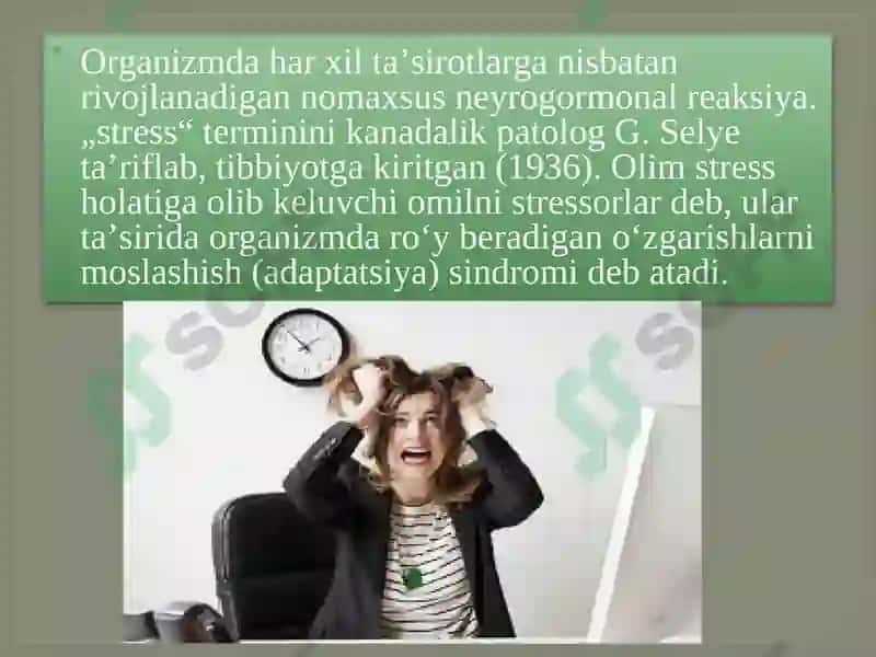 Stress tushunchasi va psixik stressning tavsifi 4