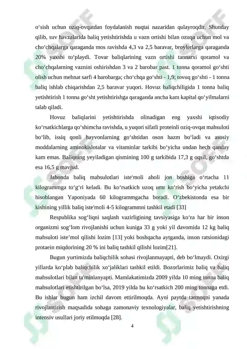 KATTAQO‘RG‘ON SUV OMBORIDA YETISHTIRILADIGAN PELAGOFIL BALIQLARNING BIOEKOLOGIYASI 4