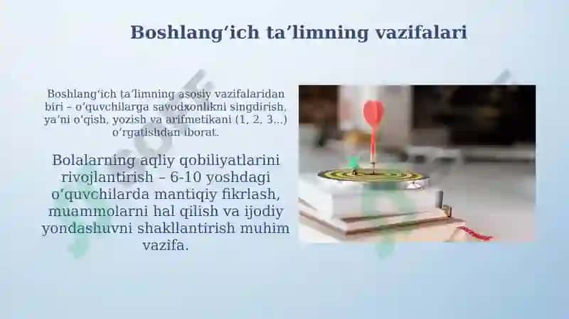 Boshlang'ich ta'limning maqsadi va vazifalari 4