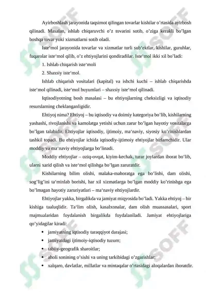 Iqtisodiyot va uning bosh masalasi 4