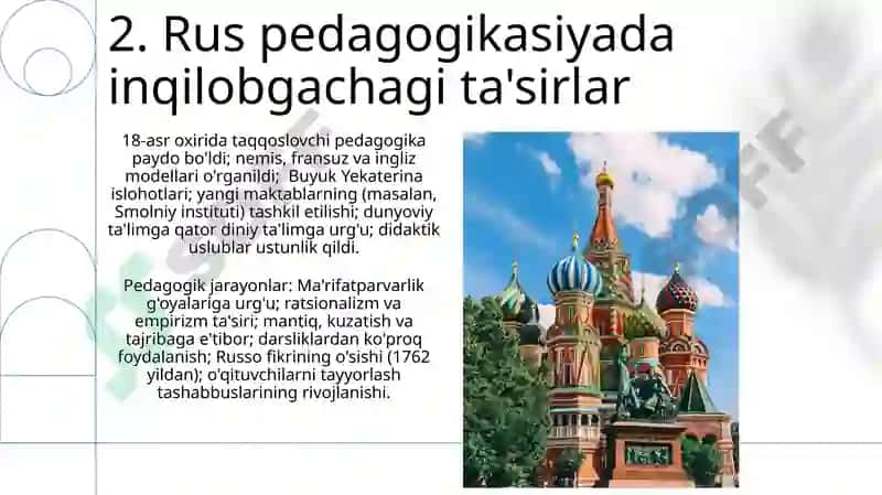 Rossiyada komparavistik pedagogika fani taraqqiyoti va pedagogik jarayonlar 4