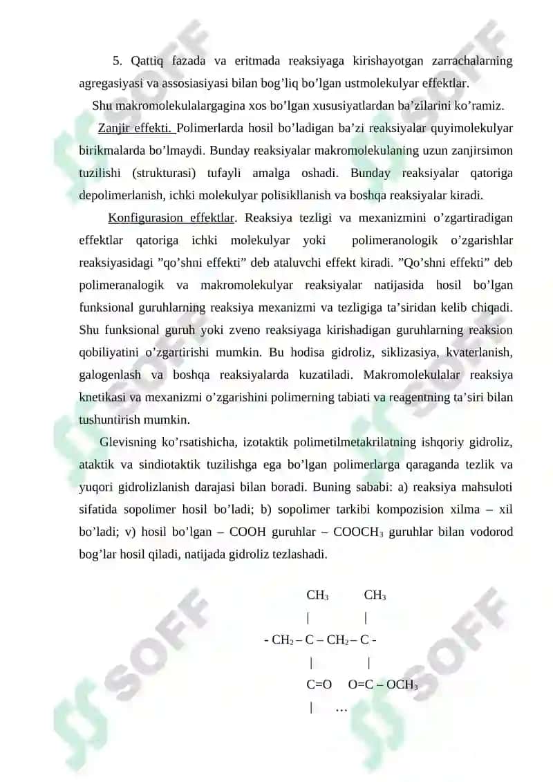 Polimerlarning kimyoviy xossalari 4