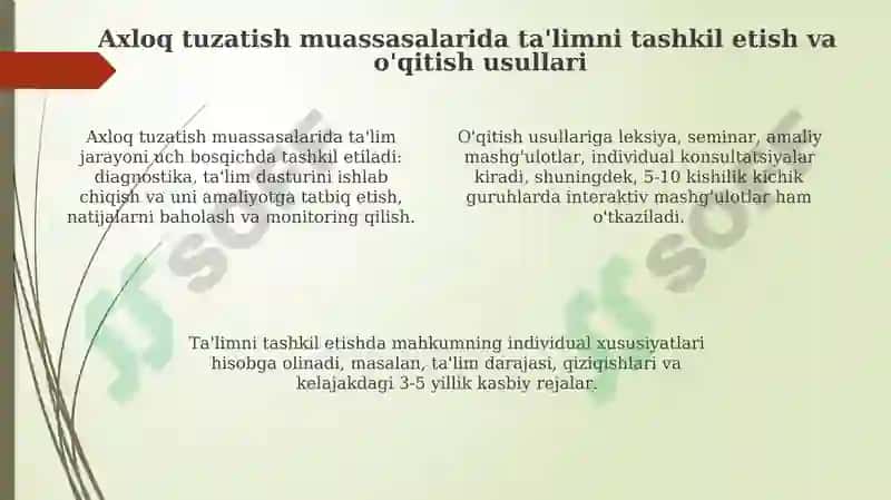 Axloq tuzatish pedagogikasining asoslari 4