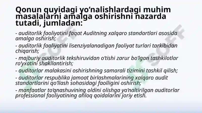 O’ZBEKISTON RESPUBLIKASIDA AUDITORLIK FAOLIYATINING HUQUQIY ASOSLARI 4