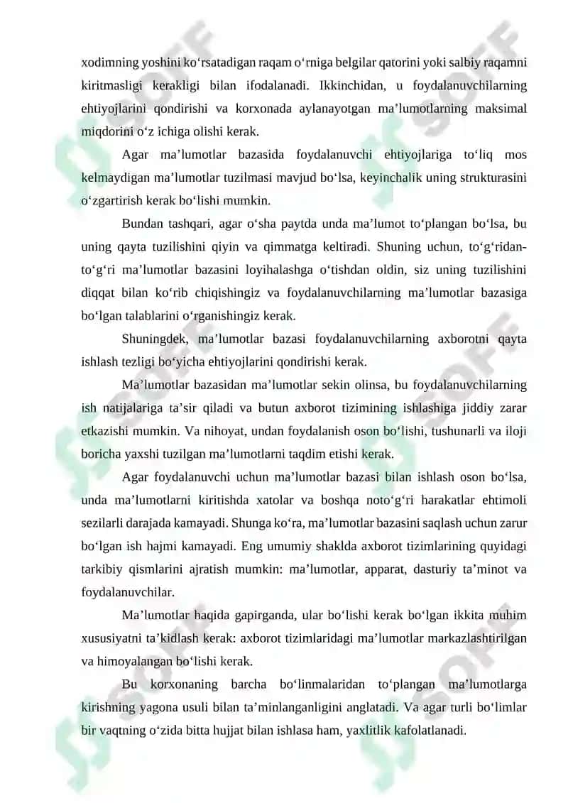 Ma’lumotlar bazasi va ularni tahlil qilish 4