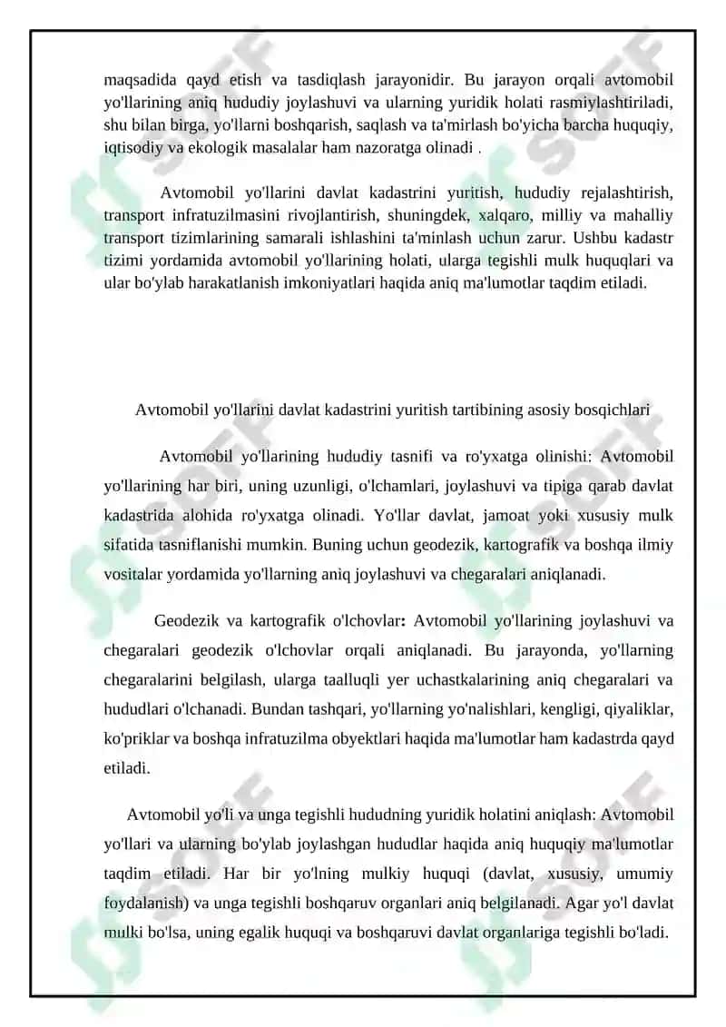 Davlat kadastirlarining chiziqli turlarini yuritishning o'ziga hos xususiyatlari 4