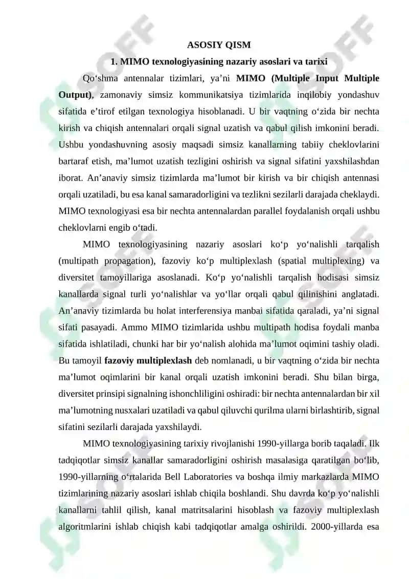 Qoʻshma antennalar tizimlari (MIMO) 4