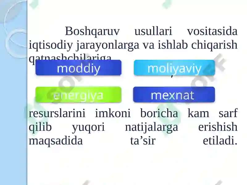 Mehnatni boshqarish usullari va texnologiyalari 4