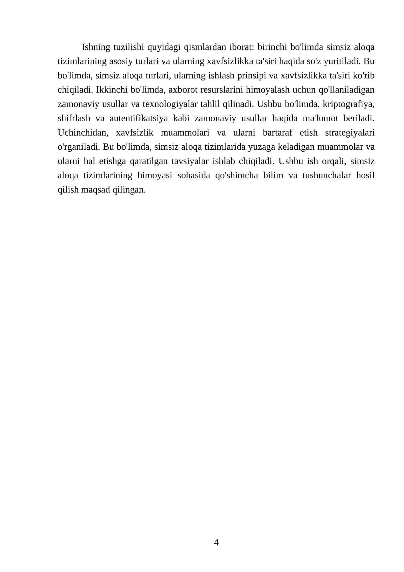 Simsiz aloqa tizimlarida axborot resurslarini himoyalash 4