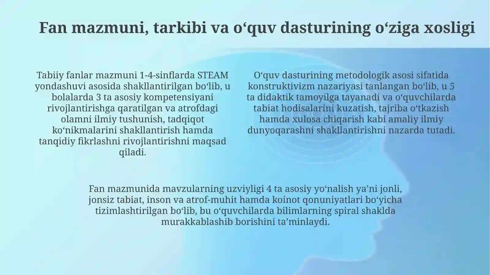 Tabiiy fanlar ta'limining metodologik asoslari va DTS tahlili 4