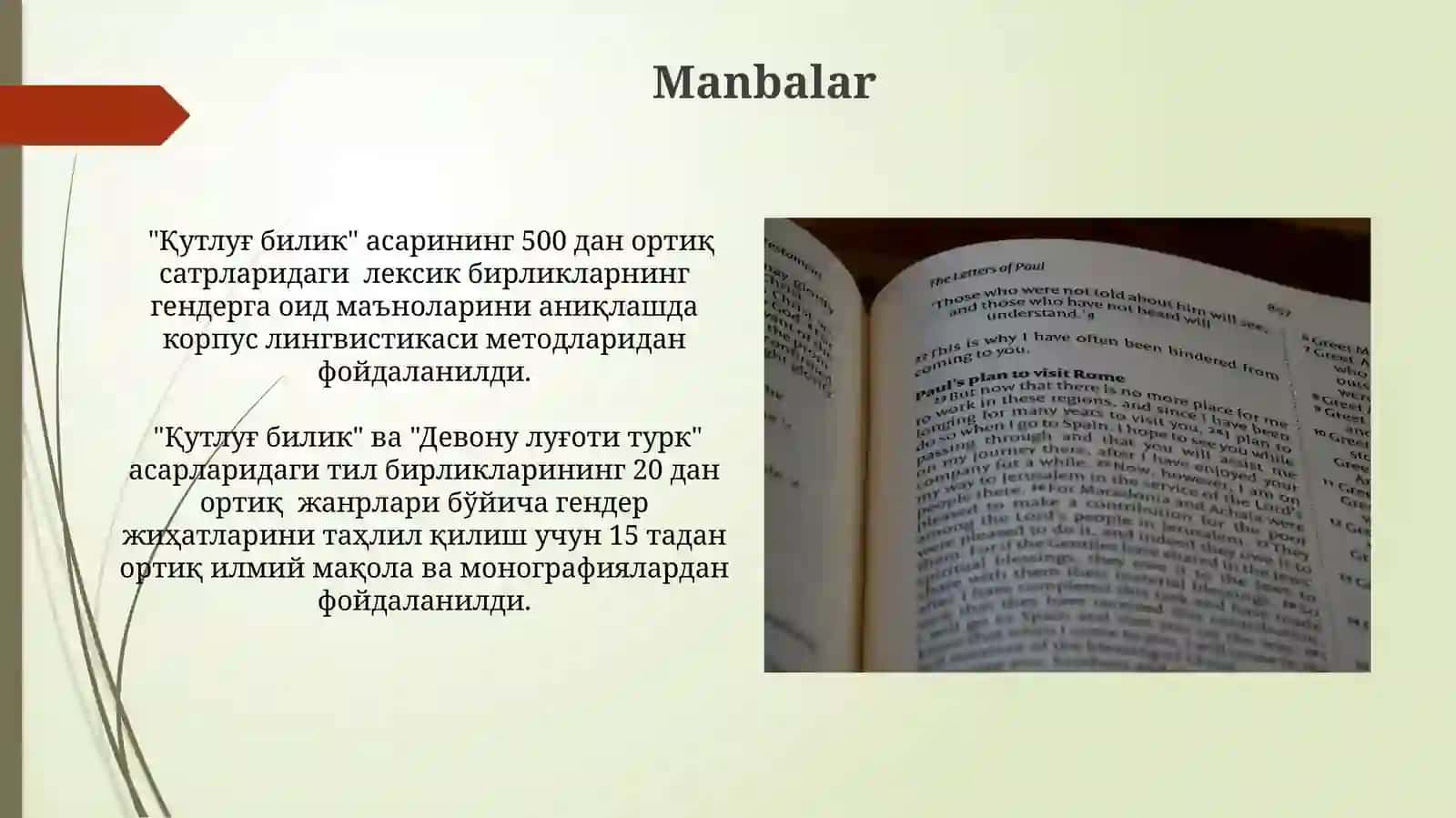 "Qutadg'u Bilig" va "Devonu lug'otit turk" asari tilining sotsiolingvistik tahlili (gender) 4