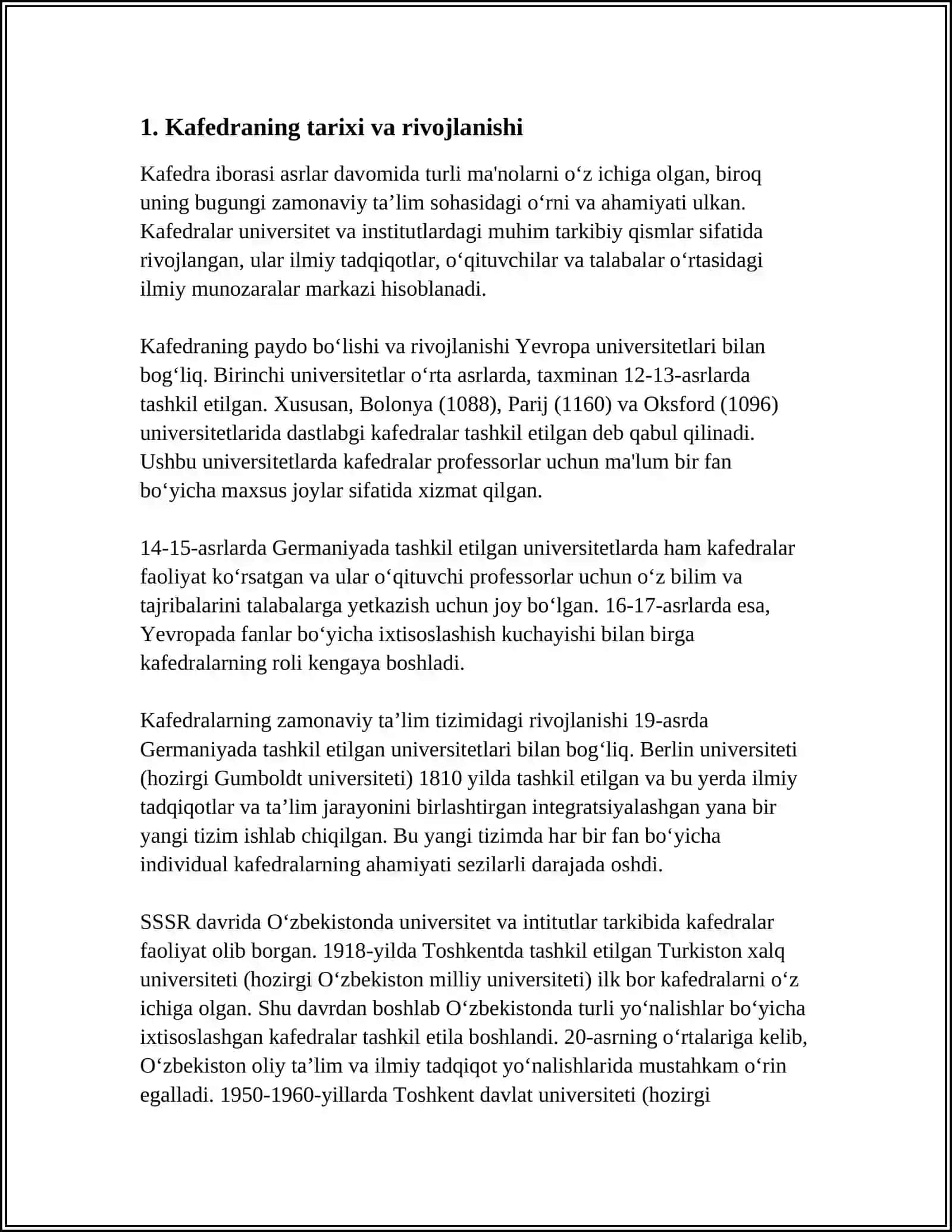 O'ZBEKISTON DAVLAT SAN'AT VA MADANIYAT INSTITUTI MENEJMENT KAFEDRASI 4