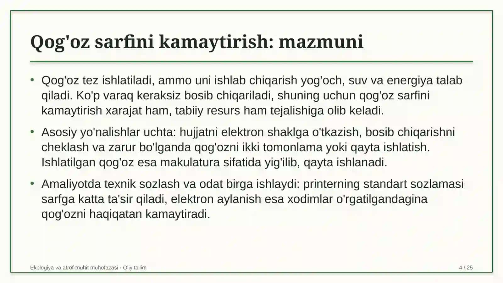 Tibbiyotda qog'oz sarfini kamaytirish 4