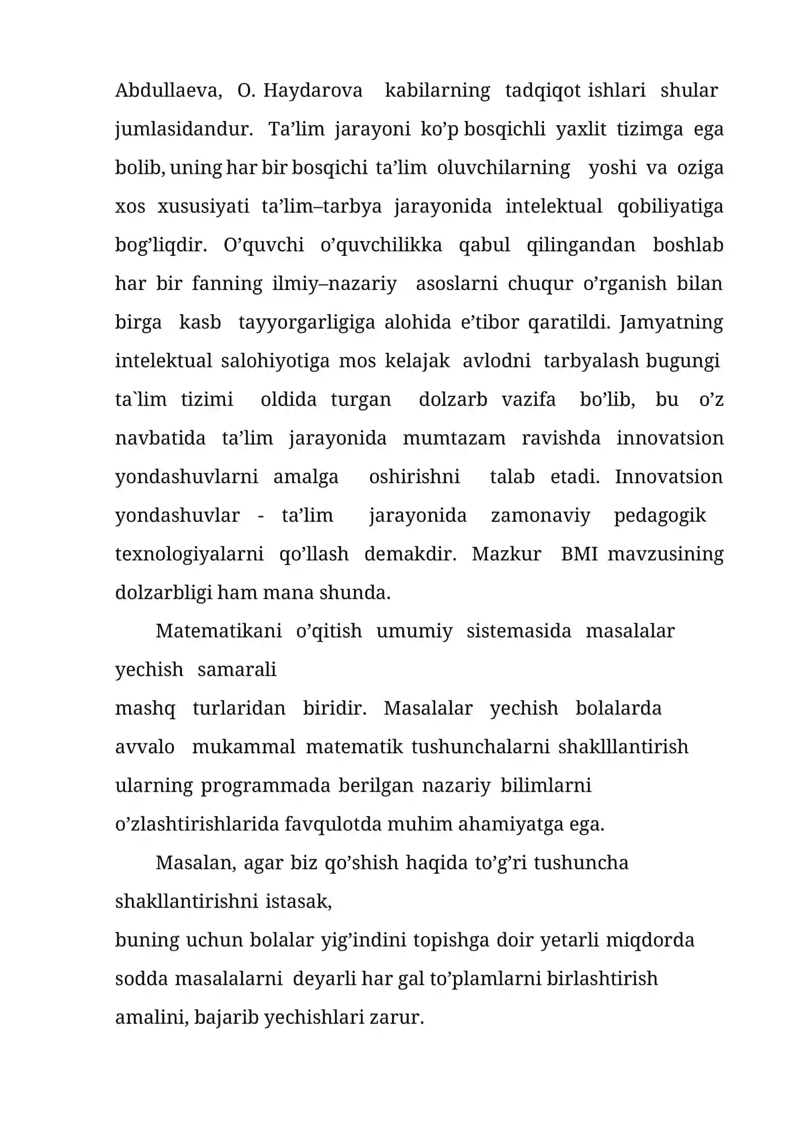 Boshlang’ich sinf o’quvchilarini masalalar yechishga o’rgatish metodikasi 4