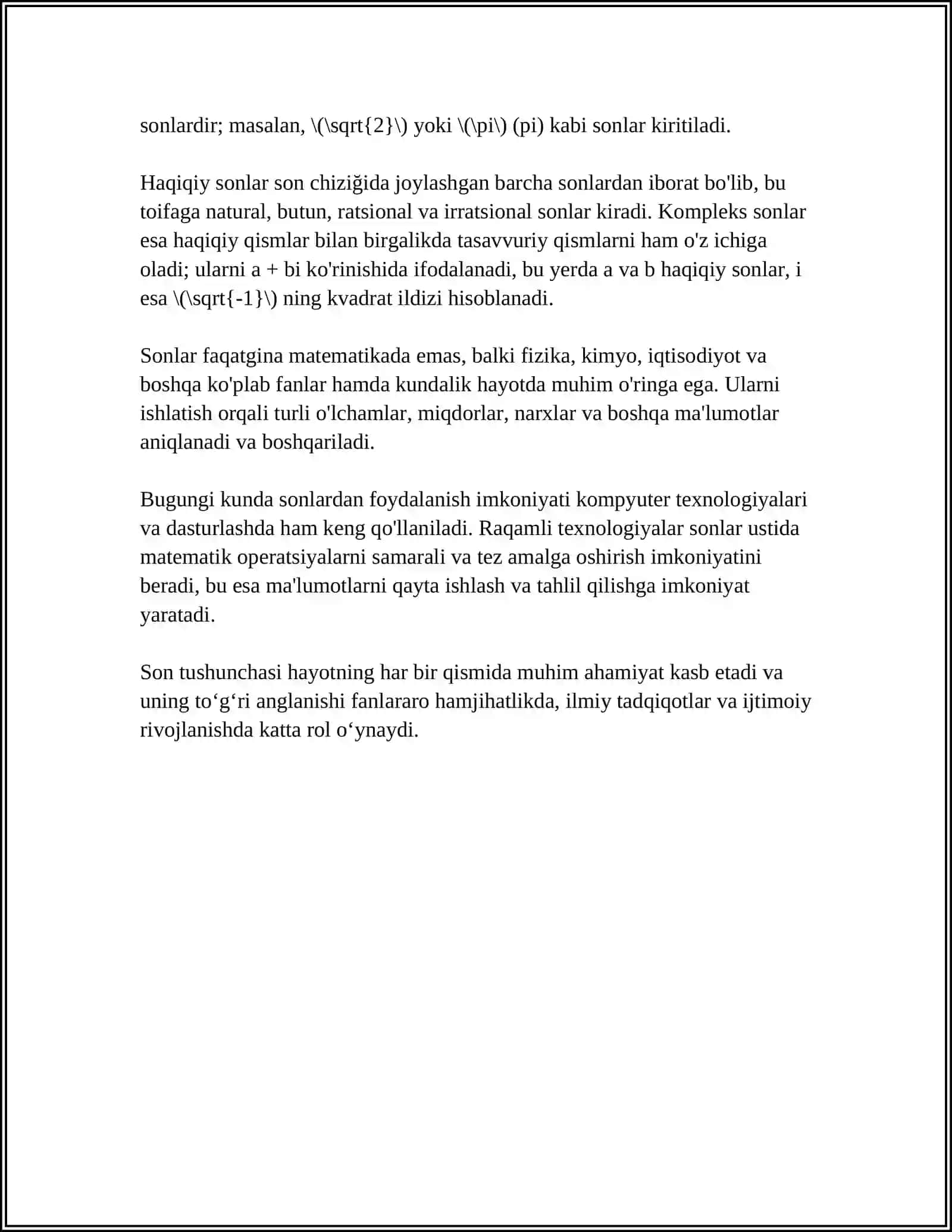 EGMA VA TIMISS XALQARO BAHOLASH DASTURIDA "SON" MAVZUSIGA OID TOPSHIRIQLAR 4