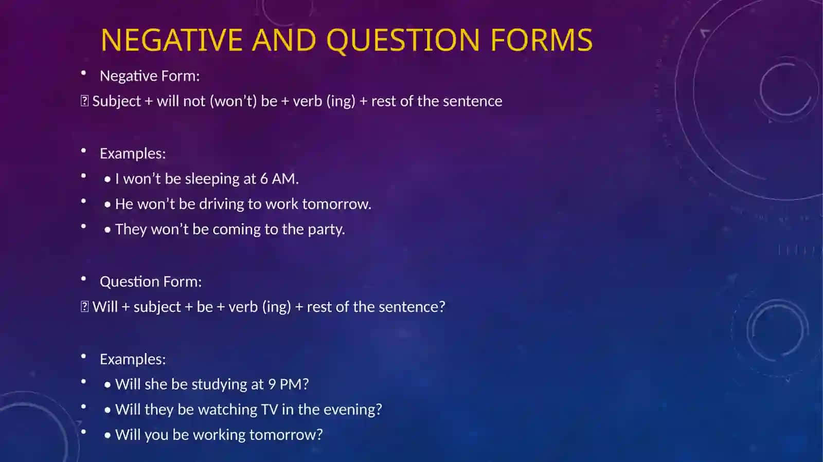 Future Continuous Tense 4